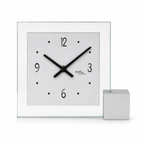 AMS T102 Table Clock with Wooden Base, Aluminum Dial, and Mineral Glass