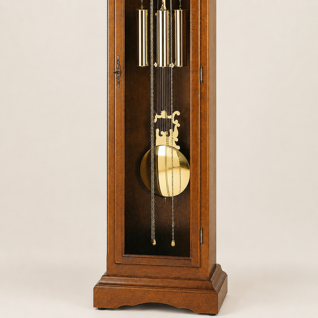AMS S2021-1 Grandfather Clock with Solid Walnut Case and Mechanical Chain Movement