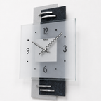 AMS W9245 Wall Clock with Slate Structure and Aluminum Appliques
