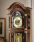 AMS S2069-1 Grandfather Clock with Solid Walnut Case and Mechanical Chain Movement