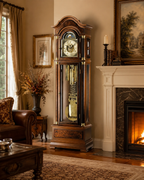 AMS S2069-1 Grandfather Clock with Solid Walnut Case and Mechanical Chain Movement