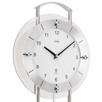 AMS F5254 Pendulum Radio Wall Clock with Lacquered Metal Rods