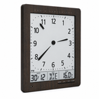 AMS F5893 Radio-Controlled Wall Clock with Digital Display and Analog Time Display