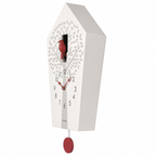 AMS W7286 Cuckoo Clock with White Lacquered Wooden Case