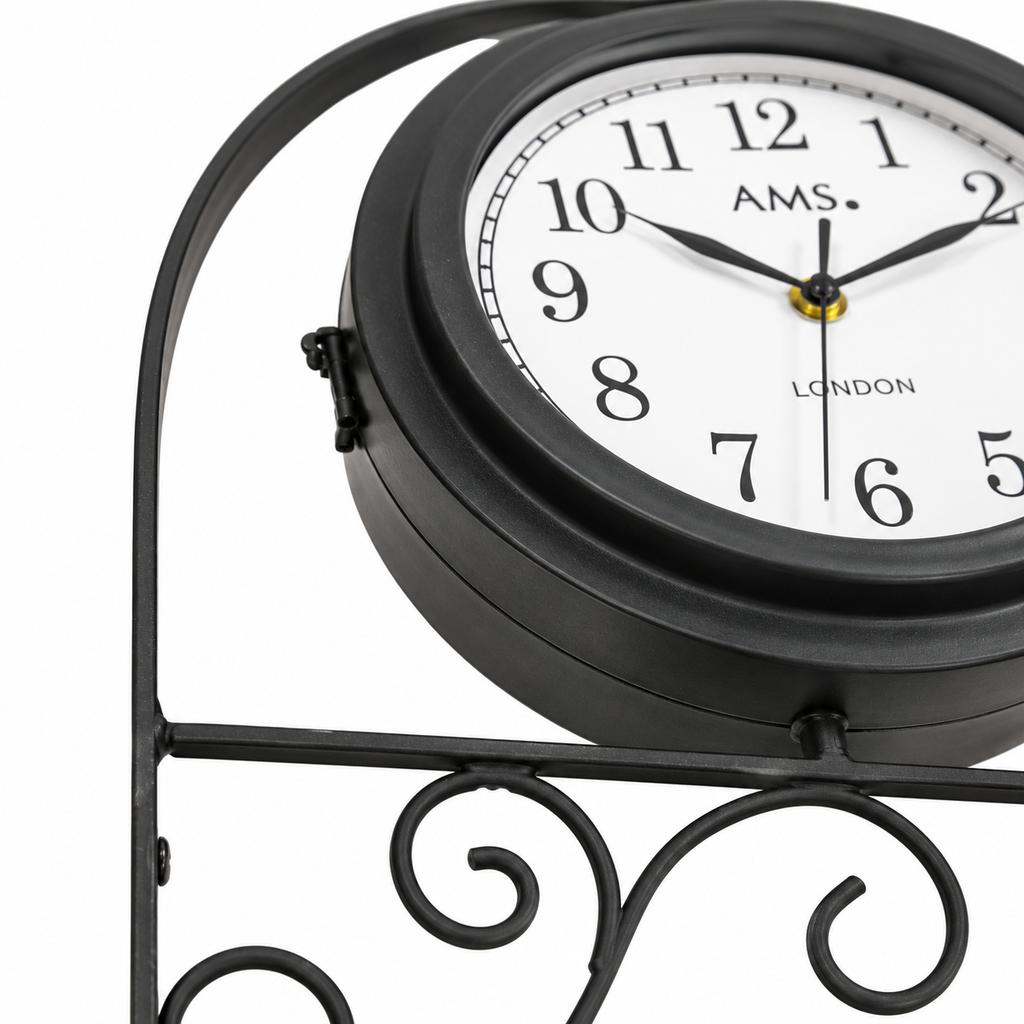 AMS W9433 Double-Sided and Revolving Outdoor Wall Clock