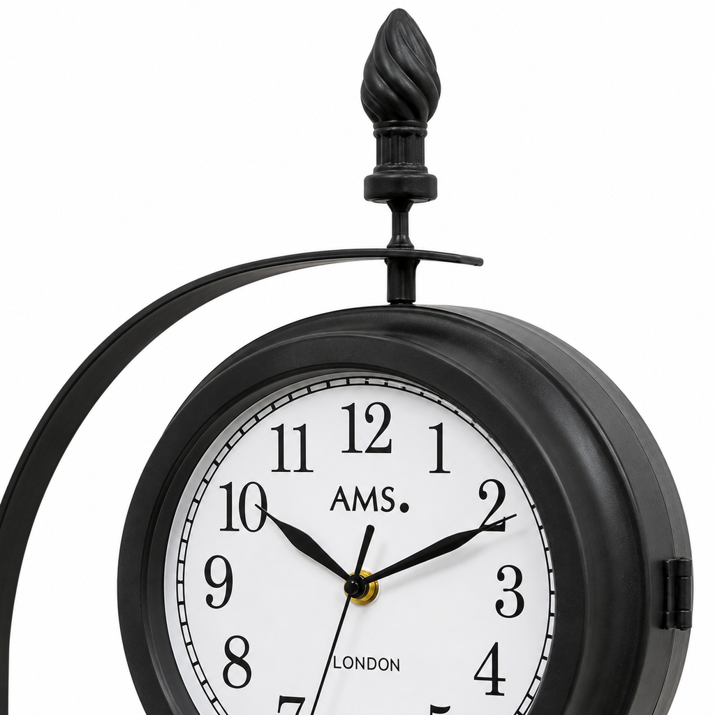 AMS W9433 Double-Sided and Revolving Outdoor Wall Clock