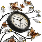 AMS W9446 Wall Clock with Weatherproof Metal Casing for Outdoor Use