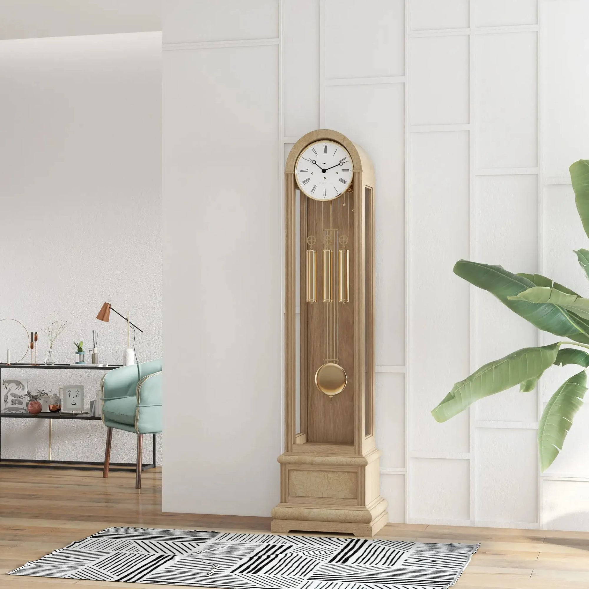 Hermle 01087-050461 Standuhr Charlotte "Franz Hermle & Sohn" Eiche hell