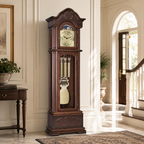 Hermle 01093-031161 Grandfather Clock Temple Walnut