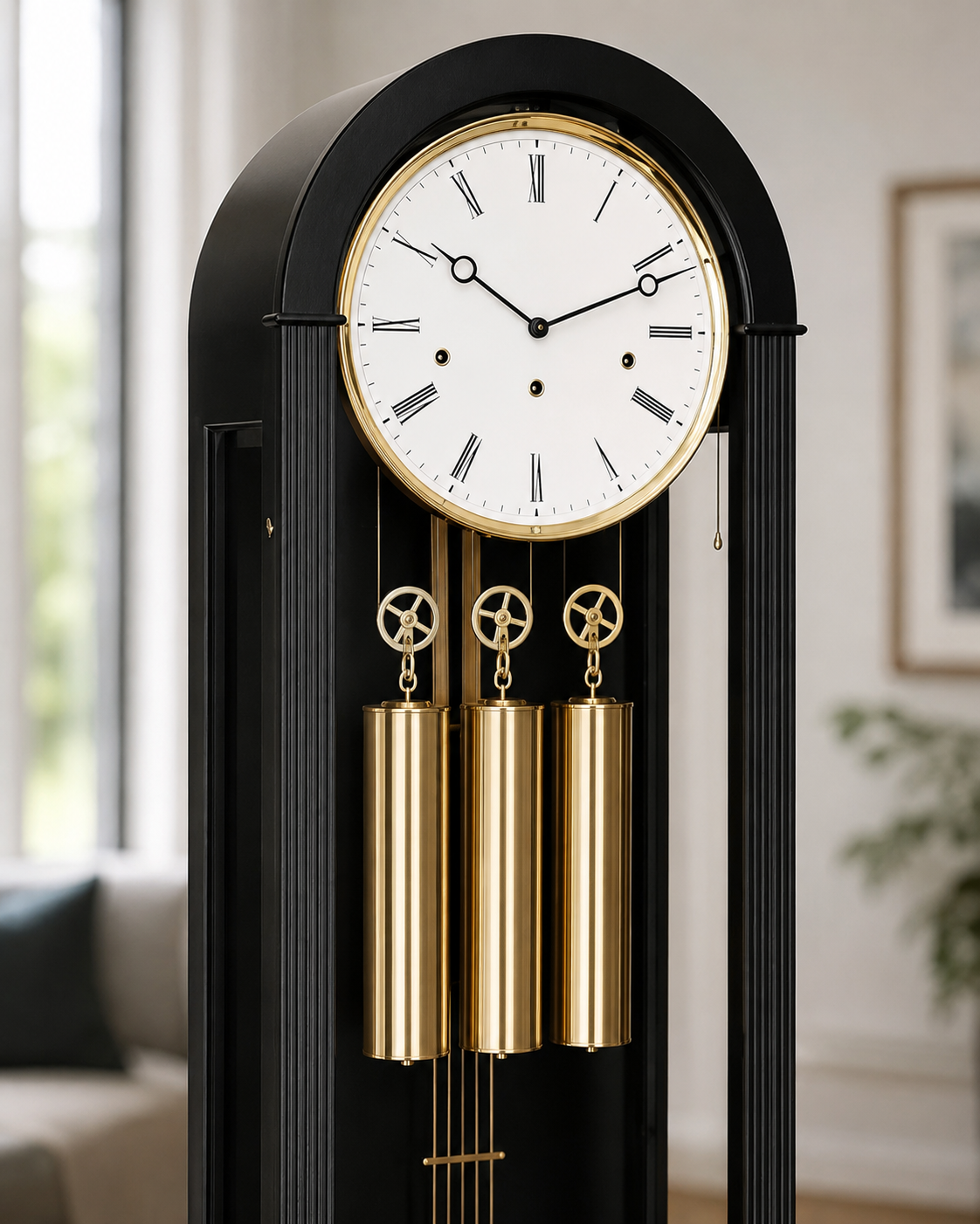 Hermle 01087-740461 Charlotte Floor Clock Black