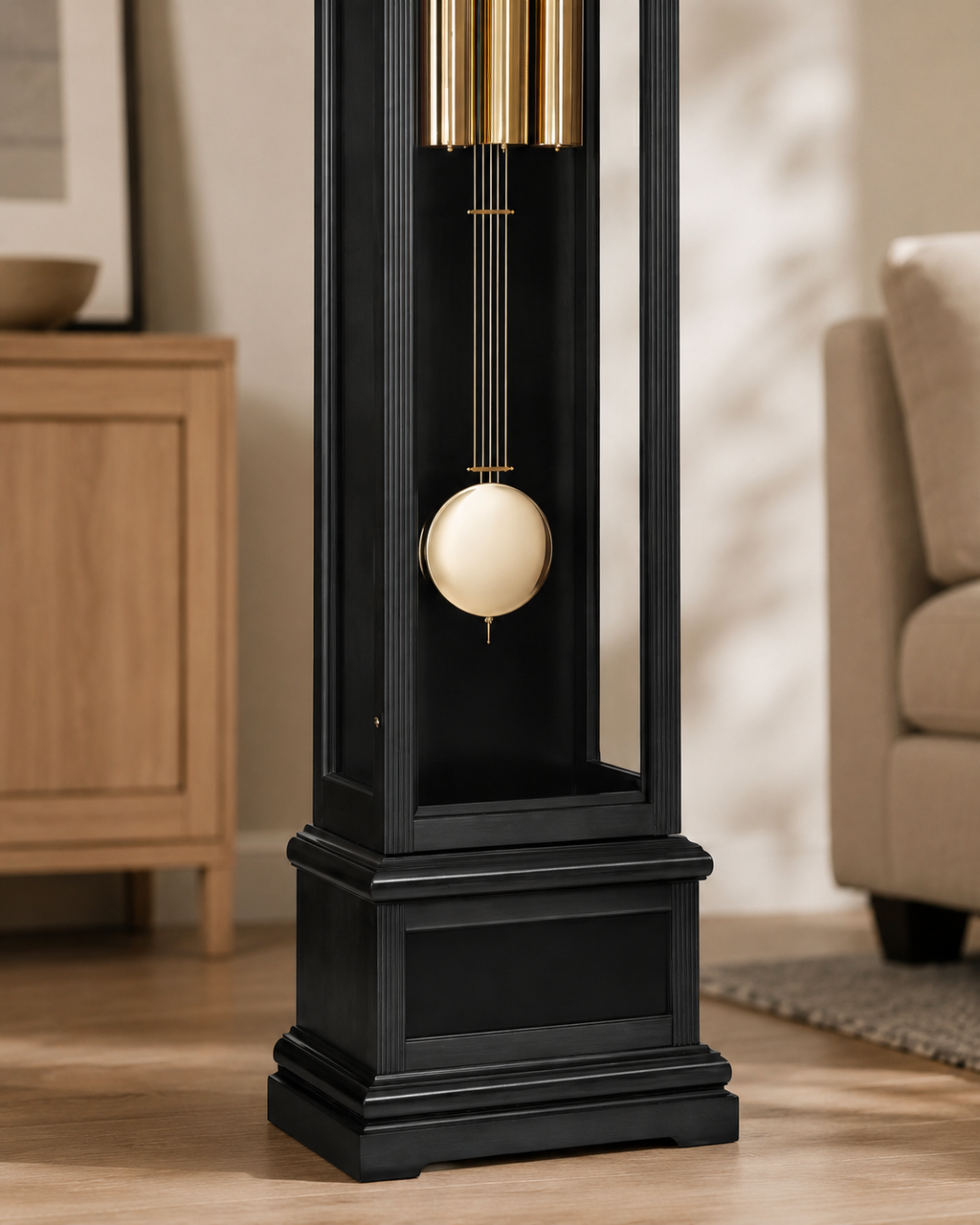 Hermle 01087-740461 Charlotte Floor Clock Black