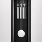 Hermle 01089-740461 Grandfather Clock Charlotte "Franz Hermle & Sohn" Black with Nickel Bezel