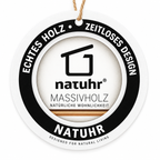 Natuhr Buchwald Wanduhr aus massiver Buche mit Quarzwerk