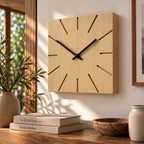 Natuhr F4003B Beam Wand- und Tischuhr aus Massivholz Buche