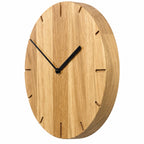 Natuhr W8002 Solide Quarzwanduhr aus Massivholz Eiche