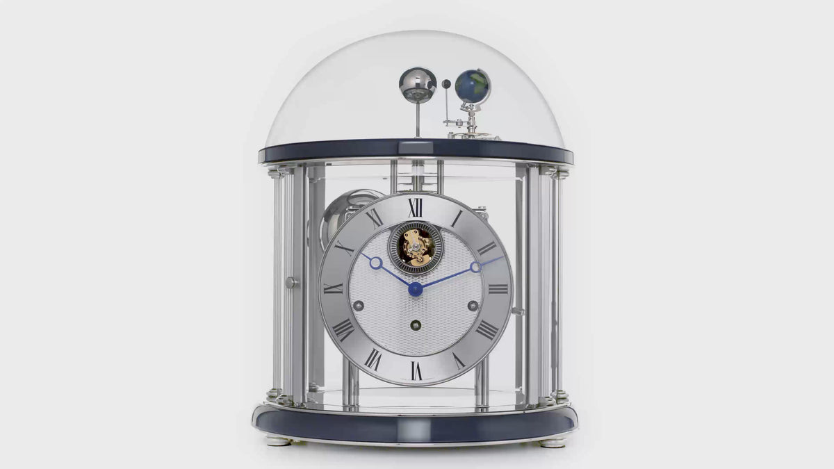 Hermle 22805-740352 Table Clock Tellurium Black Gold "Franz Hermle and Son"