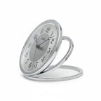 Standuhren.com 🕰️ AMS F5178 Funk-Tischuhr aus silbernem Aluminium mit modernem Design und Mineralglas