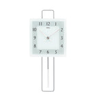 Standuhren.com 🕰️ AMS W7504 Pendelwanduhr mit modernem Metall-Design und bedrucktem Mineralglas in quadratischer Form