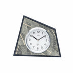 Standuhren.com 🕰️ Funk-Tischuhr AMS F5177 mit Holzgehäuse, Natur-Blatt-Design und funkelnden Swarovski-Kristallen.