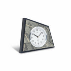Standuhren.com 🕰️ AMS Funk-Tischuhr mit Holzgehäuse, Natur-Blatt-Design und funkelnden Swarovski-Kristallen