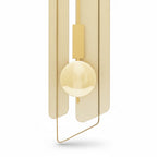 Standuhren.com 🕰️ Pendel der AMS Funkwanduhr aus goldfarbenem Metall und Messing in elegantem, klassischem Design