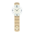 Standuhren.com 🕰️ AMS W7507 Pendelwanduhr mit feingefrästem Holzgehäuse in Messingoptik und facettiertem Mineralglas