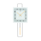 Standuhren.com 🕰️ AMS W7505 Pendelwanduhr mit quadratischem Mineralglas-Zifferblatt und modernem Metall-Design